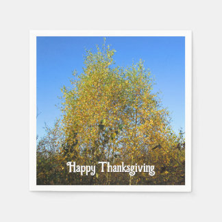 Sky Dancing Autumn Leaves - Custom Erntedank Serviette
