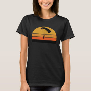 Sky Diver Flugzeug Jump Fallschirm Black Yel T-Shirt