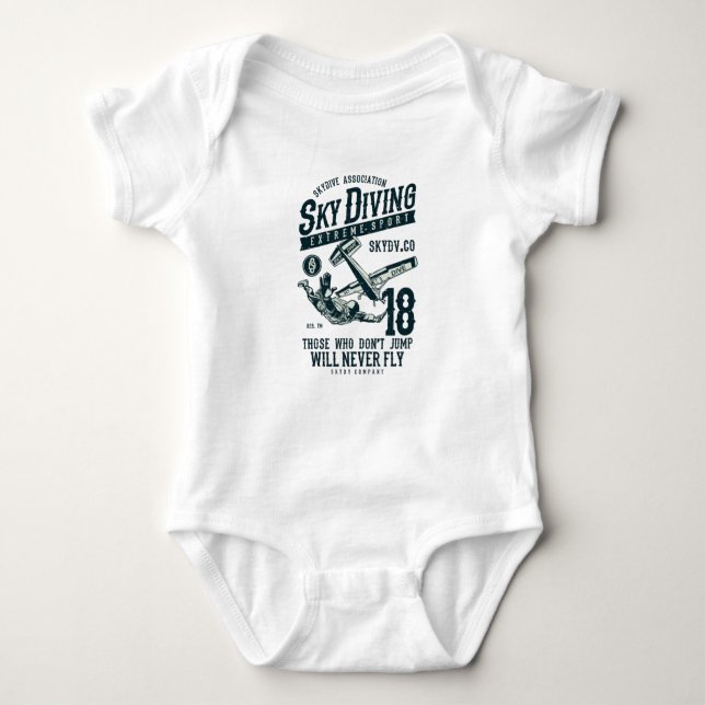 Sky Diving Baby Strampler (Vorderseite)