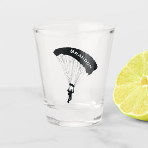 Sky Diving Parachuting Design Shot Glass Schnapsglas