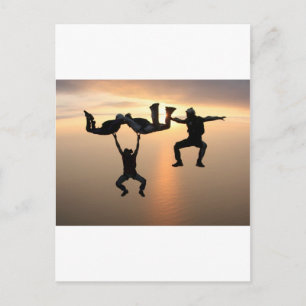 Sky Diving Postkarte