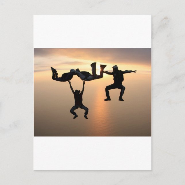 Sky Diving Postkarte (Vorderseite)