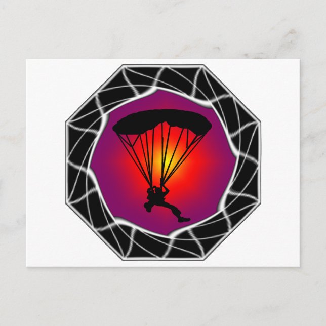 SKY DIVING READY POSTKARTE (Vorderseite)