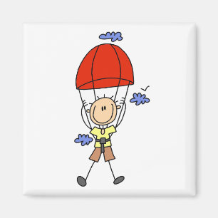 Sky Diving Strichmännchen Magnet