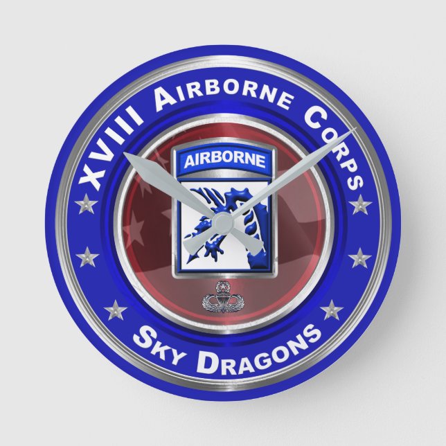 Sky Dragons des Im Flugzeug Corps Runde Wanduhr (Vorderseite)