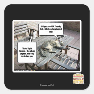 Sky fällt quadratischer aufkleber