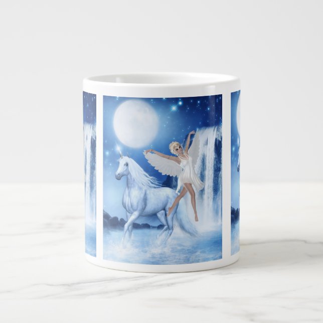 Sky Fee Asparas und Unicorn Jumbo-Tasse (Vorderseite)