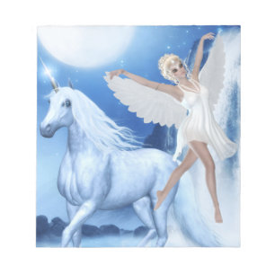 Sky Fee Asparas und Unicorn Notizblock