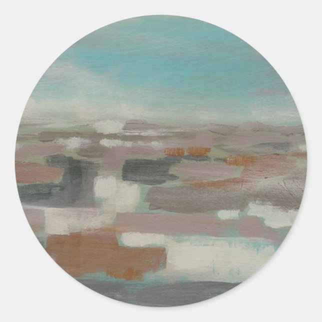 Sky Field II Runder Aufkleber (Vorderseite)