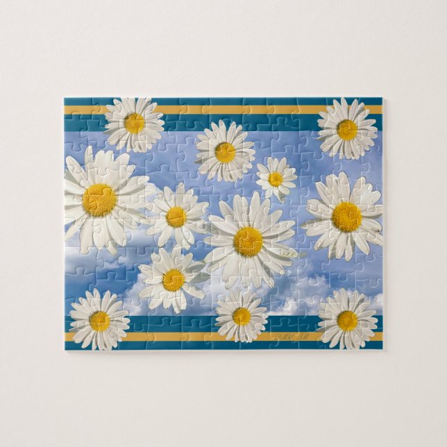 Sky full of daisies puzzle. (Horizontal)