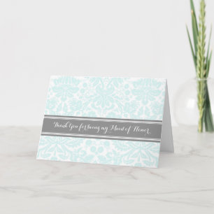 Sky Gray Damask Vielen Dank Trauzeugin Dankeskarte