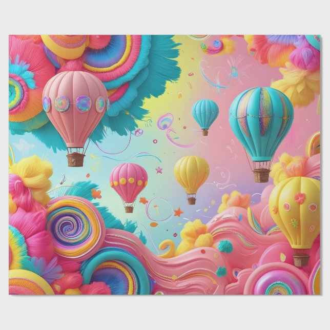 Sky High Balloon Geschenkpapier (Flach)