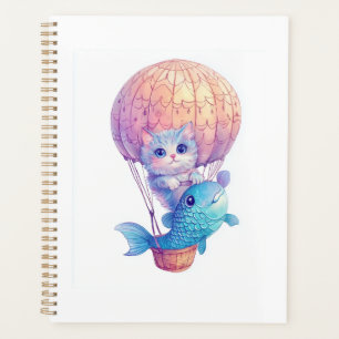 Sky High Kitty � Cute Whimsical Cat Abenteuer Planer