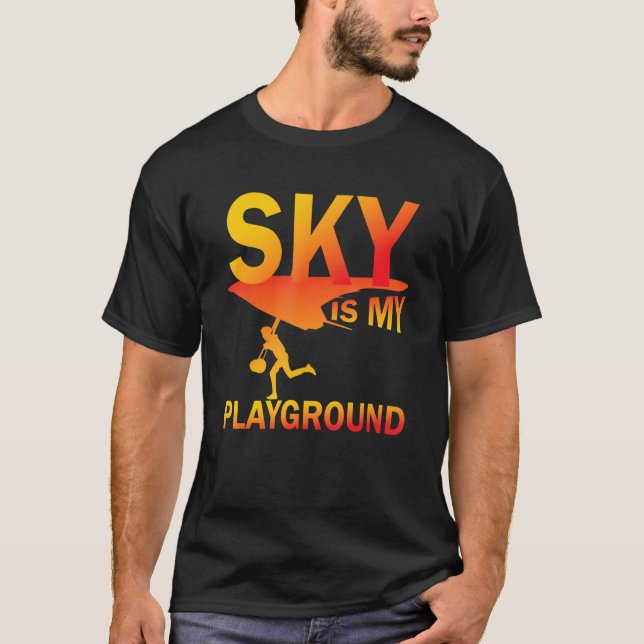 Sky Is My Playground Paragliding fly parachute par T-Shirt (Vorderseite)