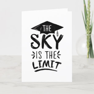 Sky ist das Limit Clever Abschluss Captions Niedli Dankeskarte
