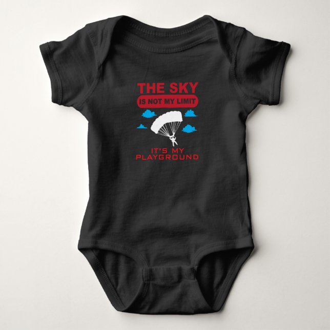 Sky ist nicht mein Limit Skydiver Skydiver Baby Strampler (Vorderseite)