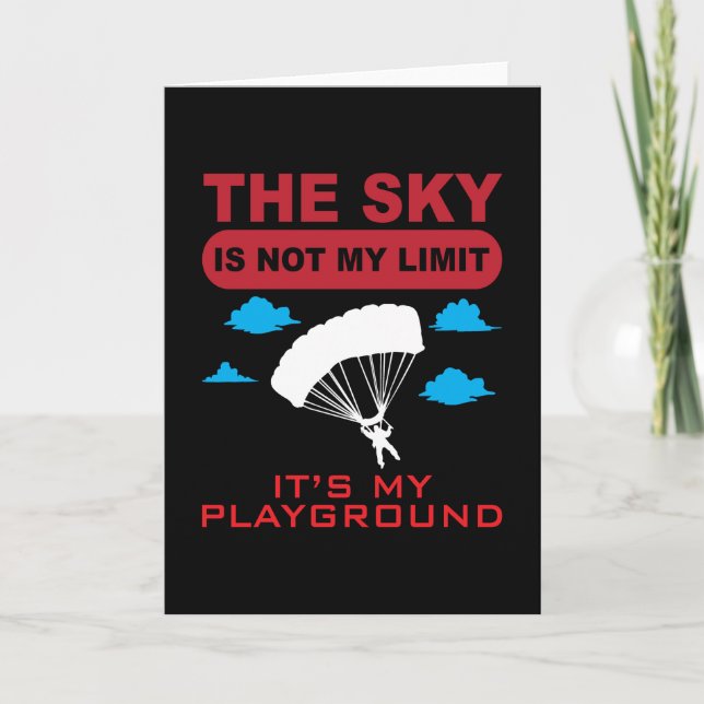 Sky ist nicht mein Limit Skydiver Skydiver Karte (Vorderseite)
