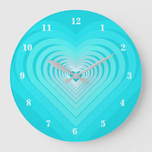 Sky Love - Blue Große Wanduhr