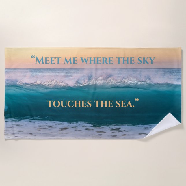 "Sky Meets the Sea" Strandtuch (Vorderseite)