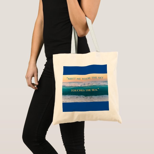"Sky Meets the Sea" Tote Bag Tragetasche (Vorderseite (Produkt))