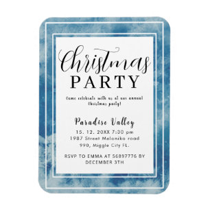 Sky Modern Dusty Blue Snowflake Magnet