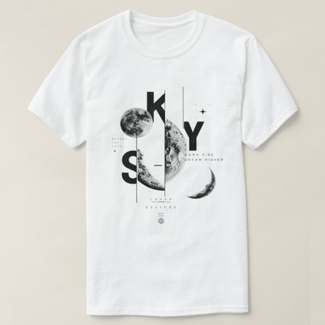 Sky Mondphase T-Shirt (Design vorne)