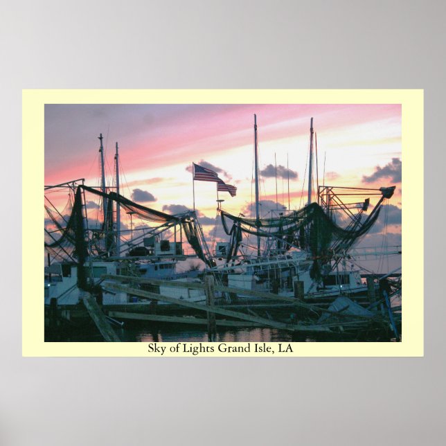Sky of Lights Grand Isle LA Poster (Vorne)