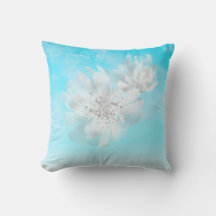 *~* Sky Ombre Wolken Weiße Blume Glitzer Blau