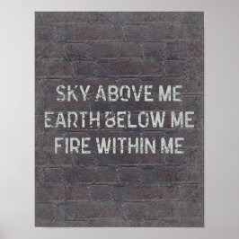 Sky Oove Me Zitat Poster