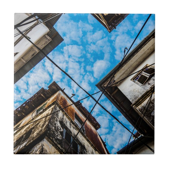 Sky Over Stonetown, Sansibar Fliese (Vorderseite)