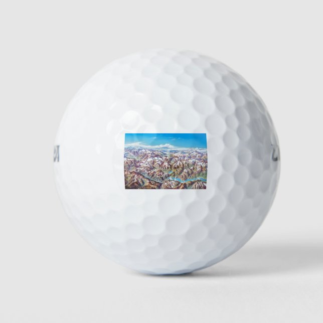 Sky Panorama Karte Nordkaskade Nationalpark Golfball (Vorderseite)