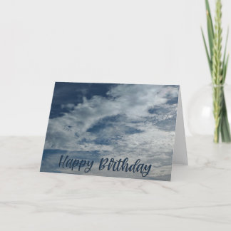Sky paradisiaque Bonne Anniversaire 5x7 Carte plié