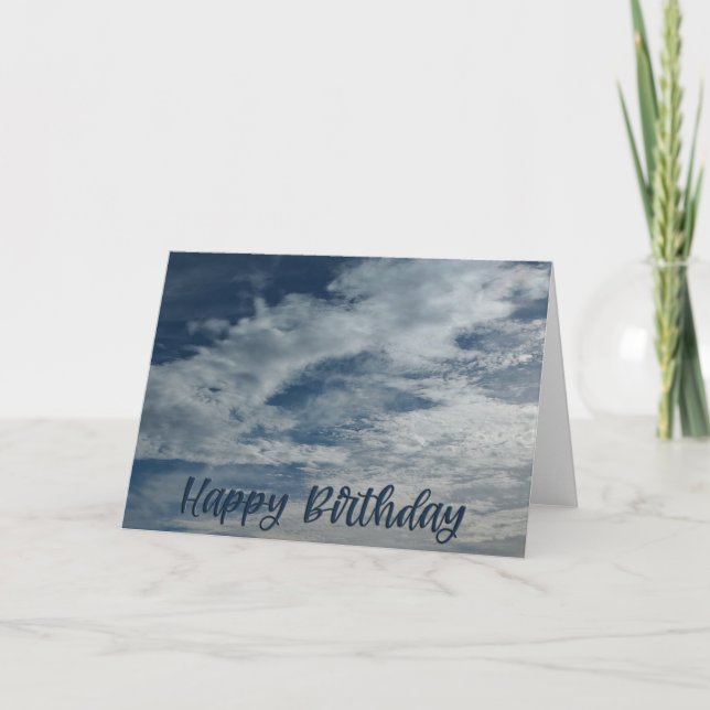 Sky paradisiaque Bonne Anniversaire 5x7 Carte plié (Devant)