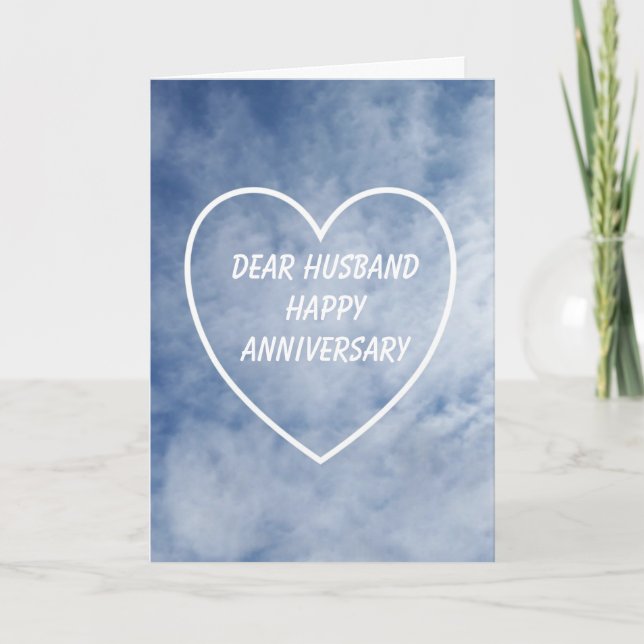 Sky Personalisiert Husband Wedding Jubiläum Karte (Vorderseite)