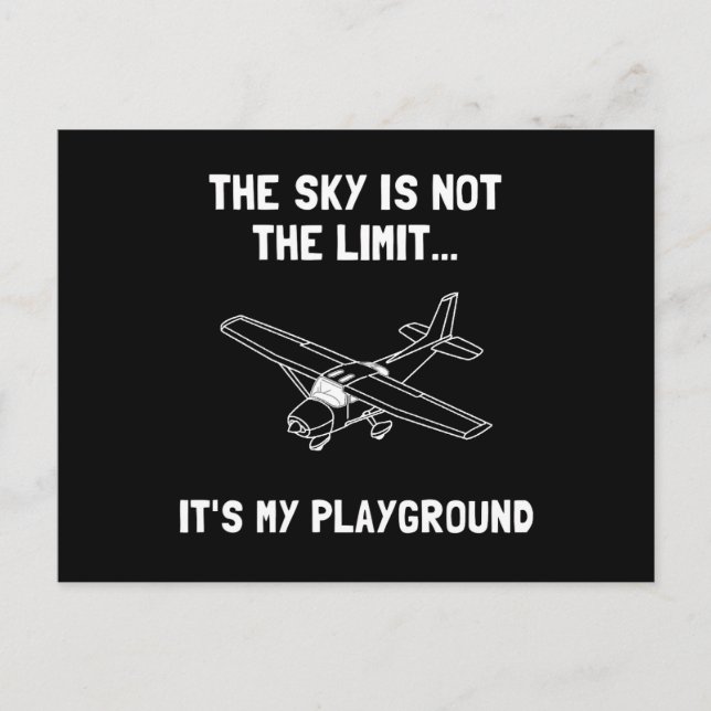 Sky Playground Flugzeug Postkarte (Vorderseite)