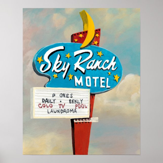 Sky Ranch Motel Sign Poster (Vorne)