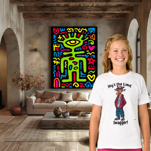 Sky’s the Limit Swagger: Trendiges Giraffen-Design T-Shirt