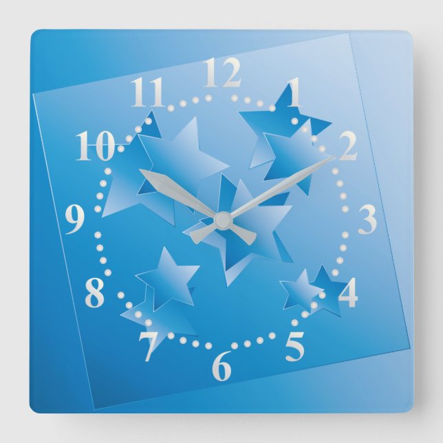 Sky s  windows quadratische wanduhr (Vorderseite)