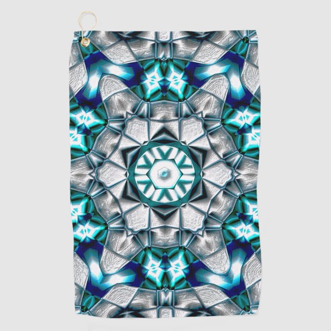 Sky silber sieht aus wie gebürsteter Sandstrahlsta Golfhandtuch (Vorderseite)