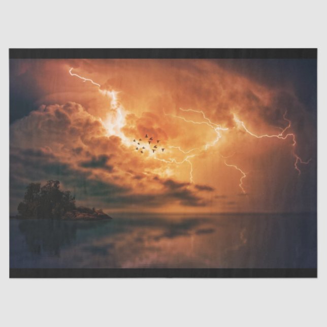 Sky Thunderstoren Sunset Decoupage Tissue Seidenpapier (Vorderseite)