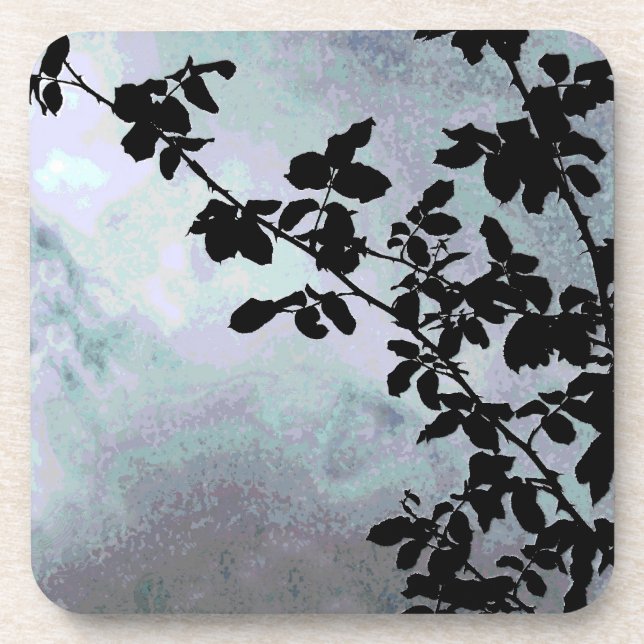 Sky und Blätter Art Untersetzer (Vorderseite)