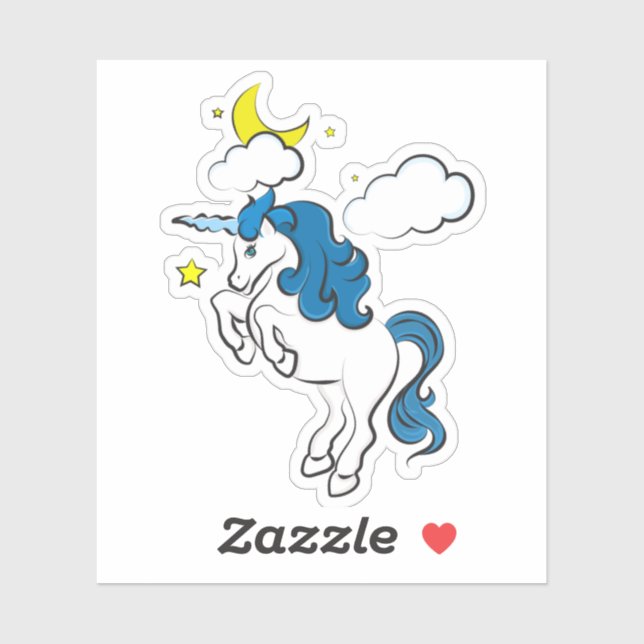 Sky Unicorn Custom Cut Vinyl Sticker (Blatt)