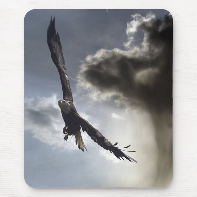 "Sky Warrior" Bald Eagle Geschenke Mousepad (Vorne)