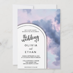 Sky wolues Sonnenuntergang romantische Hochzeit Ei Einladung