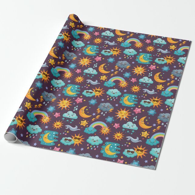 Sky Wrapping Paper Geschenkpapier (Ungerollt)
