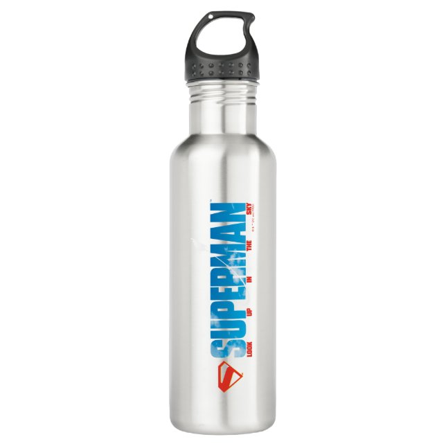 Skybound Superman Silhouette Edelstahlflasche (Vorderseite)