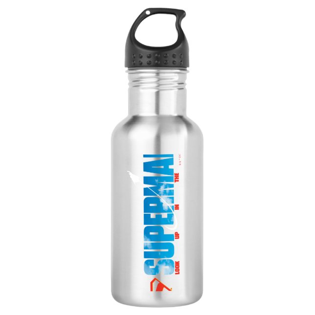 Skybound Superman Silhouette Edelstahlflasche (Vorderseite)