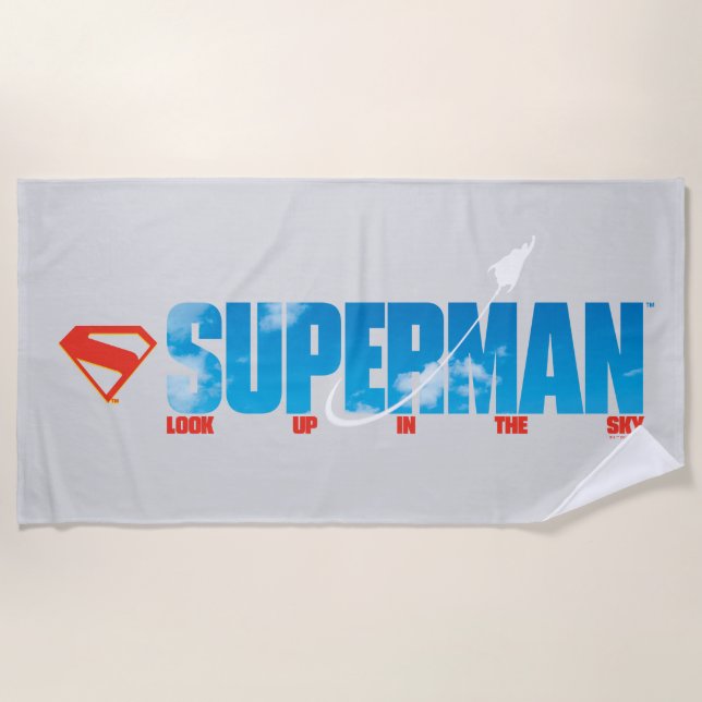 Skybound Superman Silhouette Strandtuch (Vorderseite)