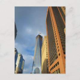 Skycraper Reflections New York Postcard Postkarte