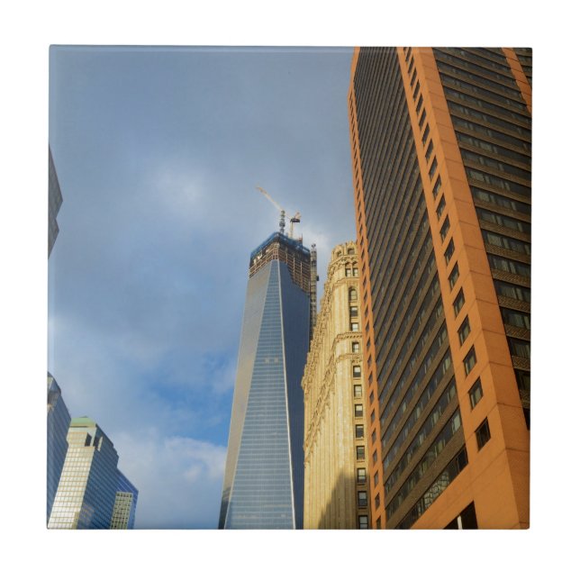 Skycraper Reflections of New York Fliese (Vorderseite)